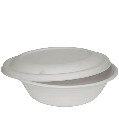 Compostable Bagasse Round Bowl Lid (32oz)