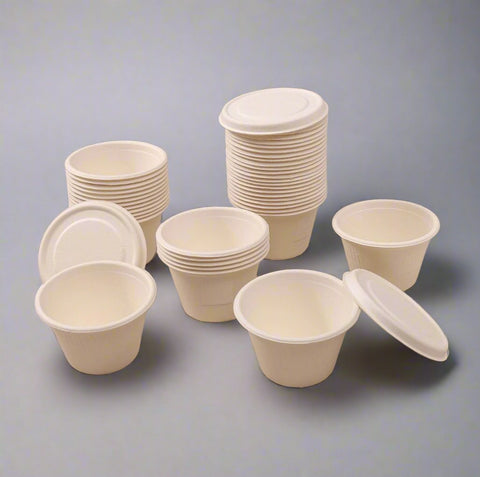Compostable Bagasse Sauce Pot (4oz)
